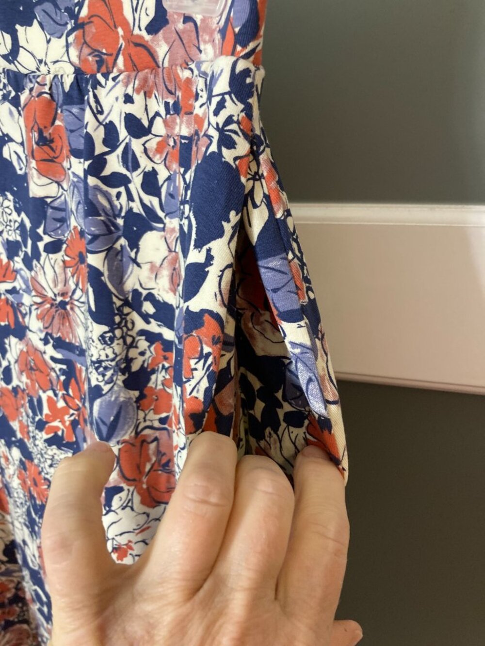 pact Women's Fit & Flare Midi Skirt Cosmos - Large - NWT! - Great fall floral - Picture 3 of 11